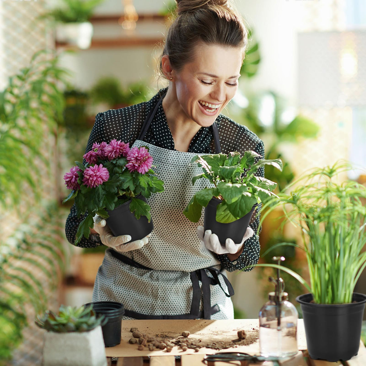 DUNPUTE multi-use pots suitable for succulents, tiny plants, vegetables, and flowers.