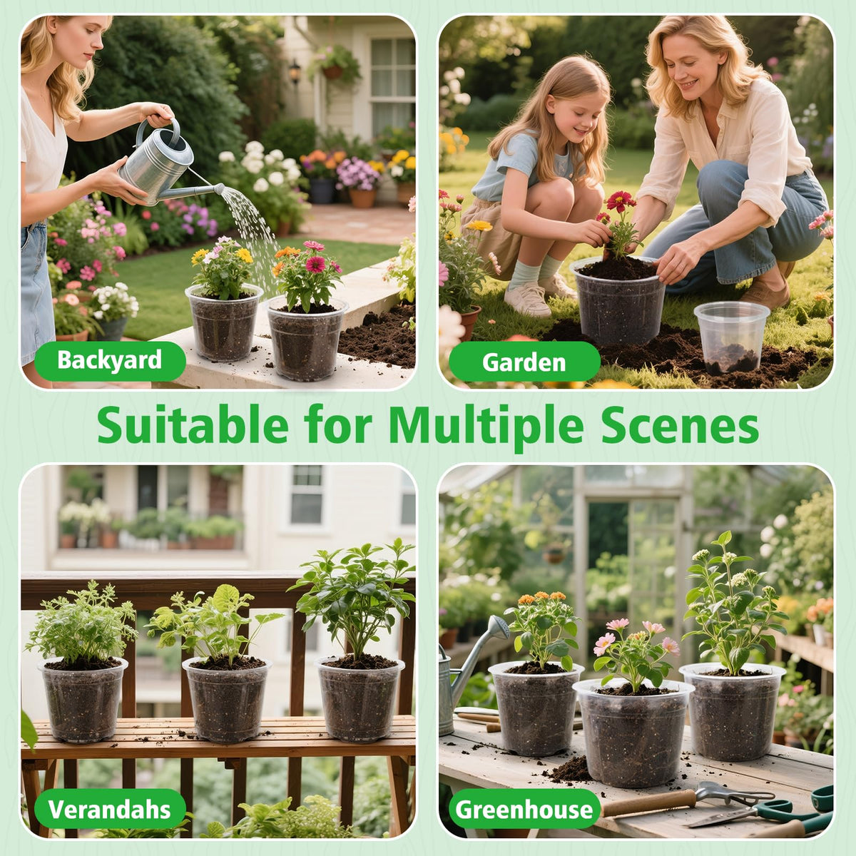 DUNPUTE versatile nursery pots suit indoor and outdoor gardening.