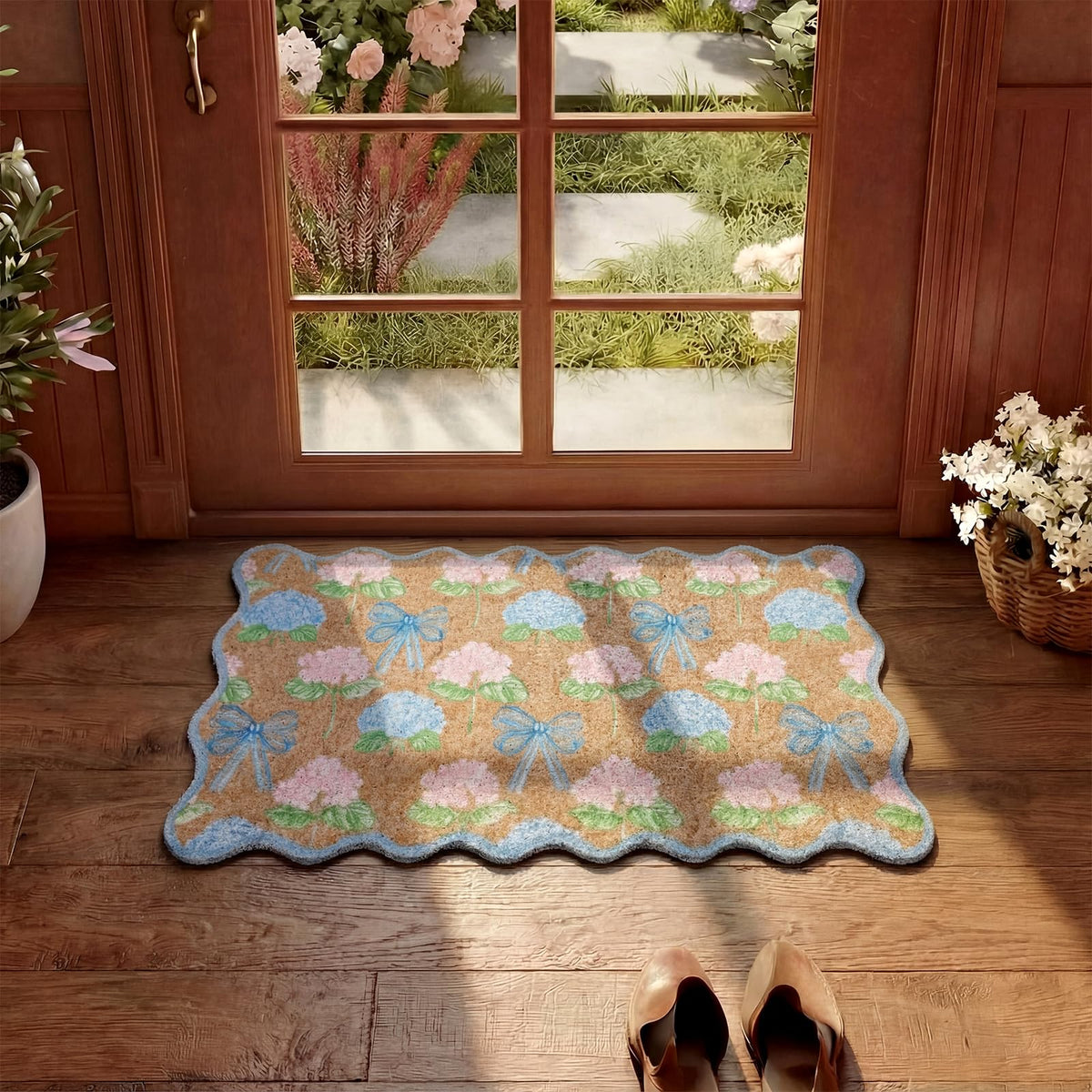 Versatile for indoor or outdoor entrances across seasons.
