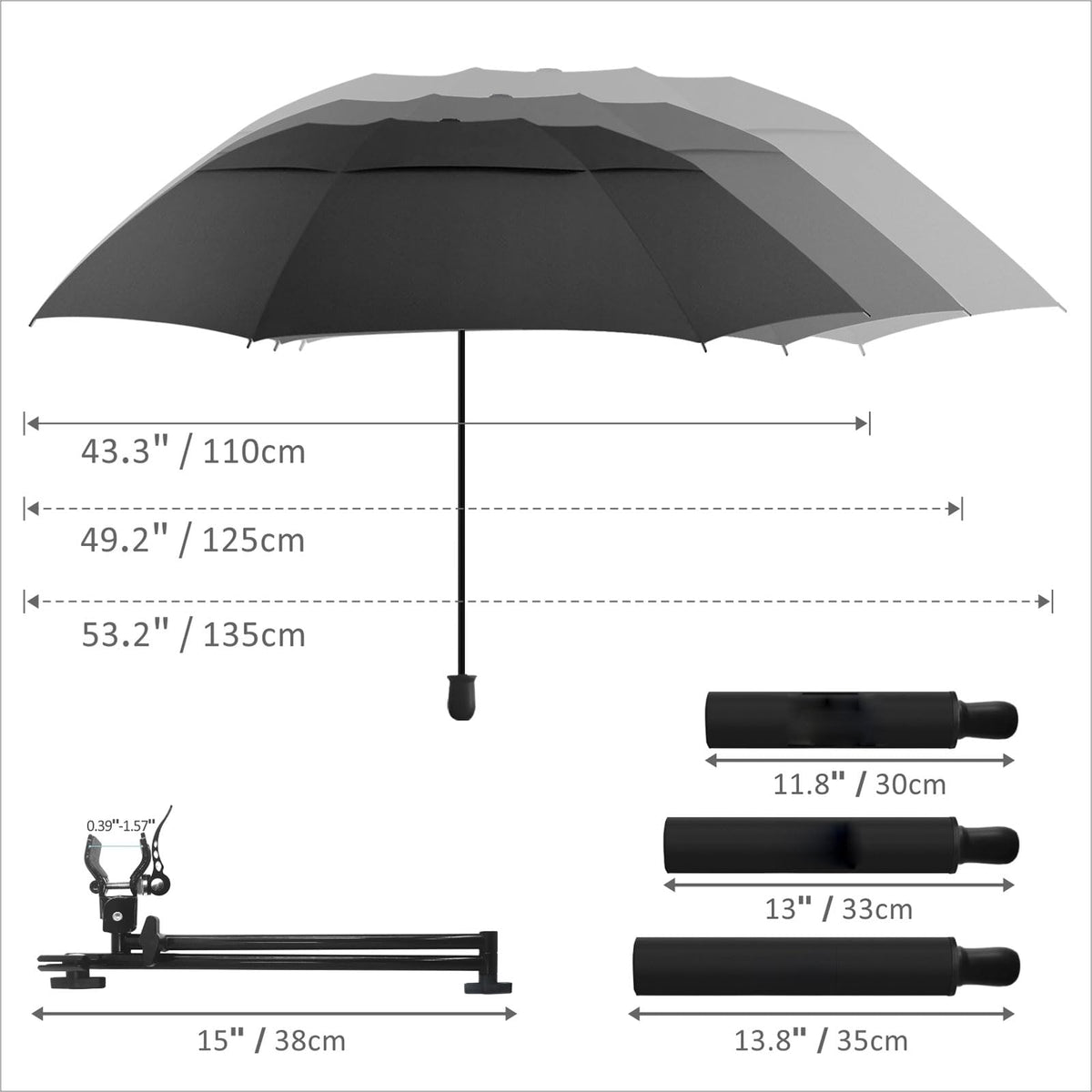 DUOUPA UPF 50+ sun umbrella protects skin during outdoor activities