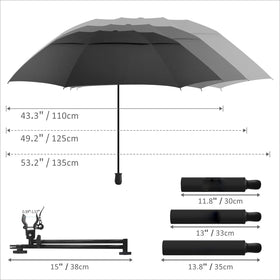 DUOUPA UPF 50+ sun umbrella protects skin during outdoor activities