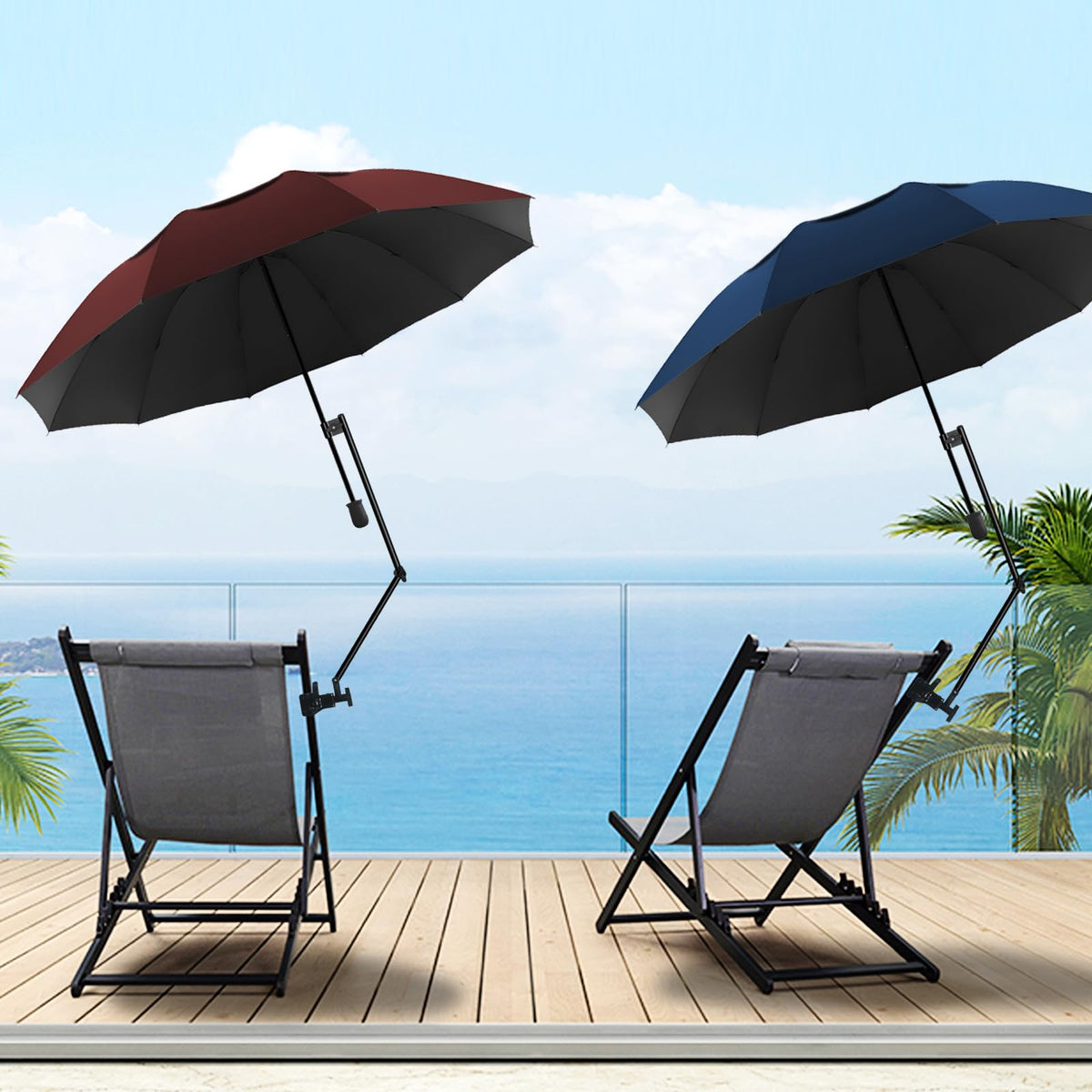 DUOUPA clamp demonstrates flexible angles for precise sun shading