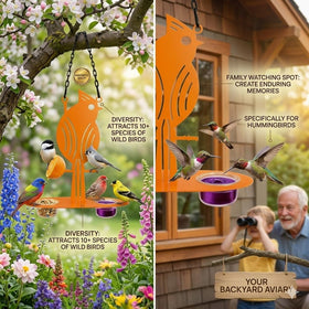 DUOYOUNG Garden-ready feeder suits patios, decks, and backyards year-round