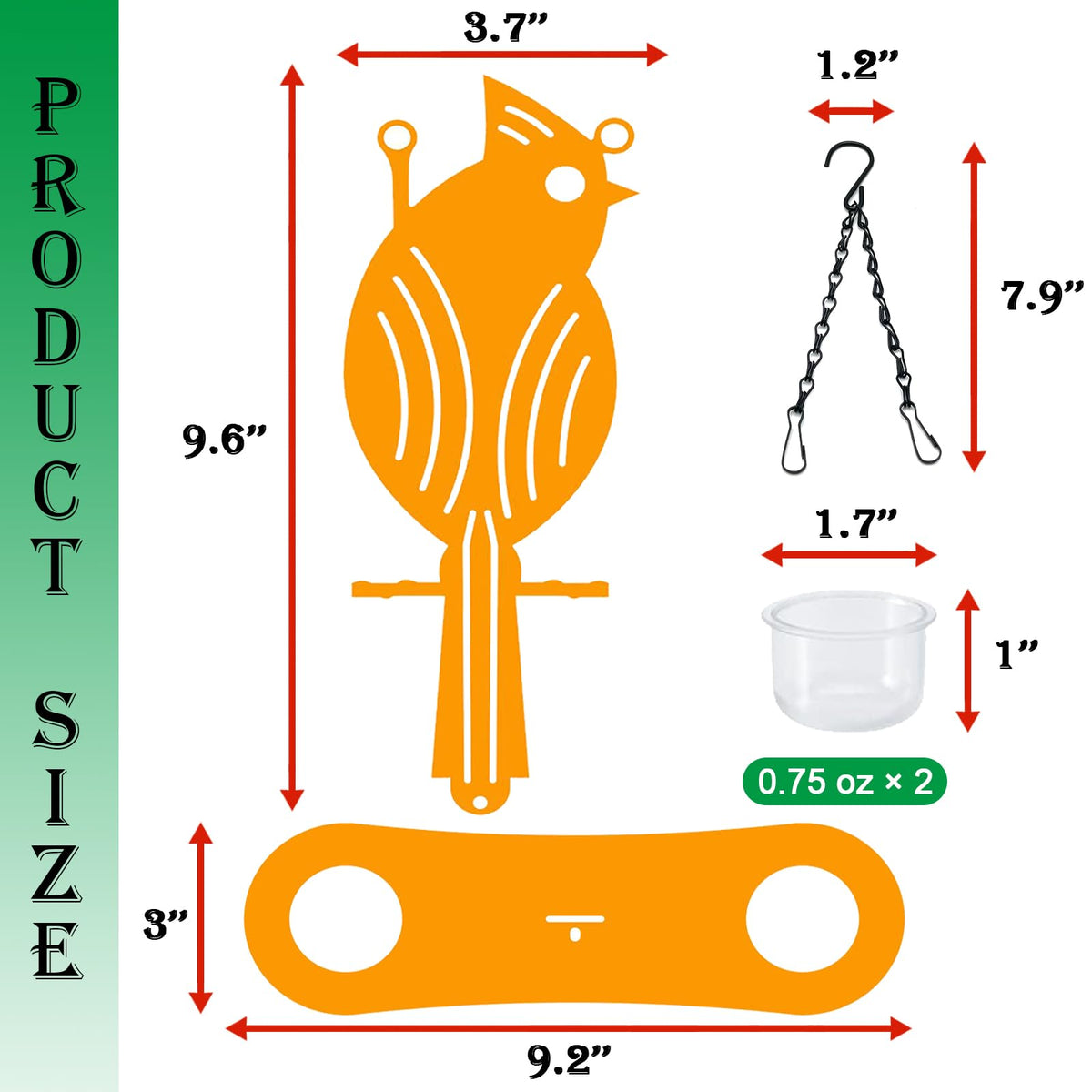 DUOYOUNG Orange-featured feeder design attracts orioles and brightens outdoor spaces