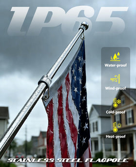 DUPKEV 360-degree rotating rings enable smooth flag rotation