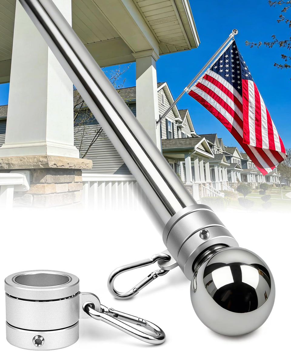 DUPKEV 57-inch one-piece flag pole with seamless construction for outdoor displays
