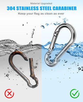 DUPKEV aluminum flag ring withstands wind, rain, and sun.
