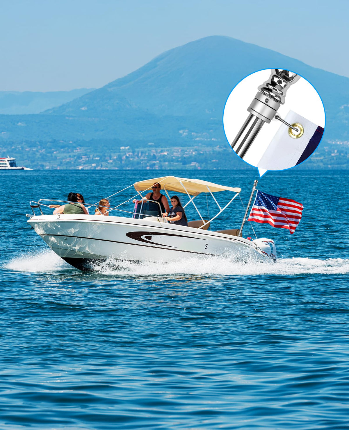 DUPKEV easy installation and maintenance for outdoor flags.