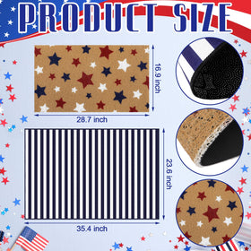 Duraaamo patriotic door mat highlighting red, white, and blue design.