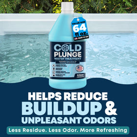 Durabasics water clarity improvement formula keeps ice bath water sparkling and inviting.