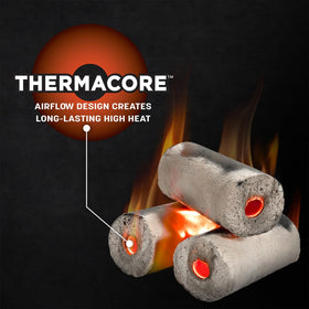 Duraflame Char-Logs burning logs deliver steady heat in a grill