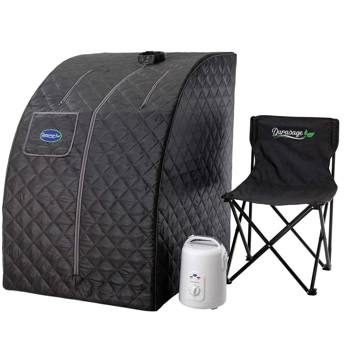 Durasage lightweight steam sauna tent setup demonstrates portable home spa.
