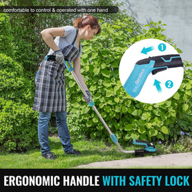 DURATECH 4-inch grass blade for quick weed trimming along edges.