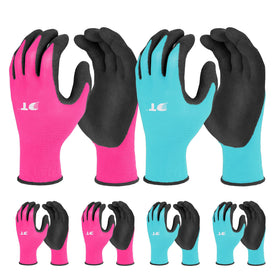 DURATECH DT6 garden gloves pink and blue pack for versatile gardening tasks