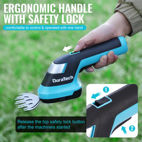 DURATECH lightweight hedge trimmer at 1.66 pounds for comfortable use