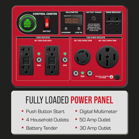 DS13000MXT natural gas connection enables convenient fuel flexibility.