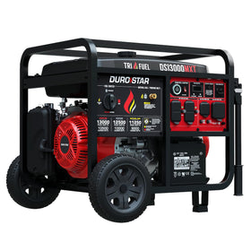 DuroStar DS13000MXT tri-fuel capability ready for home backup during outages.
