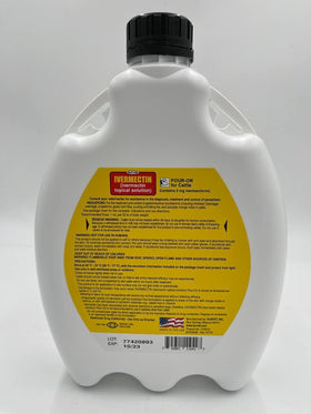Durvet Ivermectin Pour On label closeup showing dosage and directions