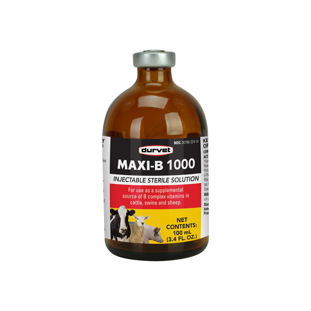Durvet Maxi-B 1000 bottle pour for easy dosing in senior dogs.