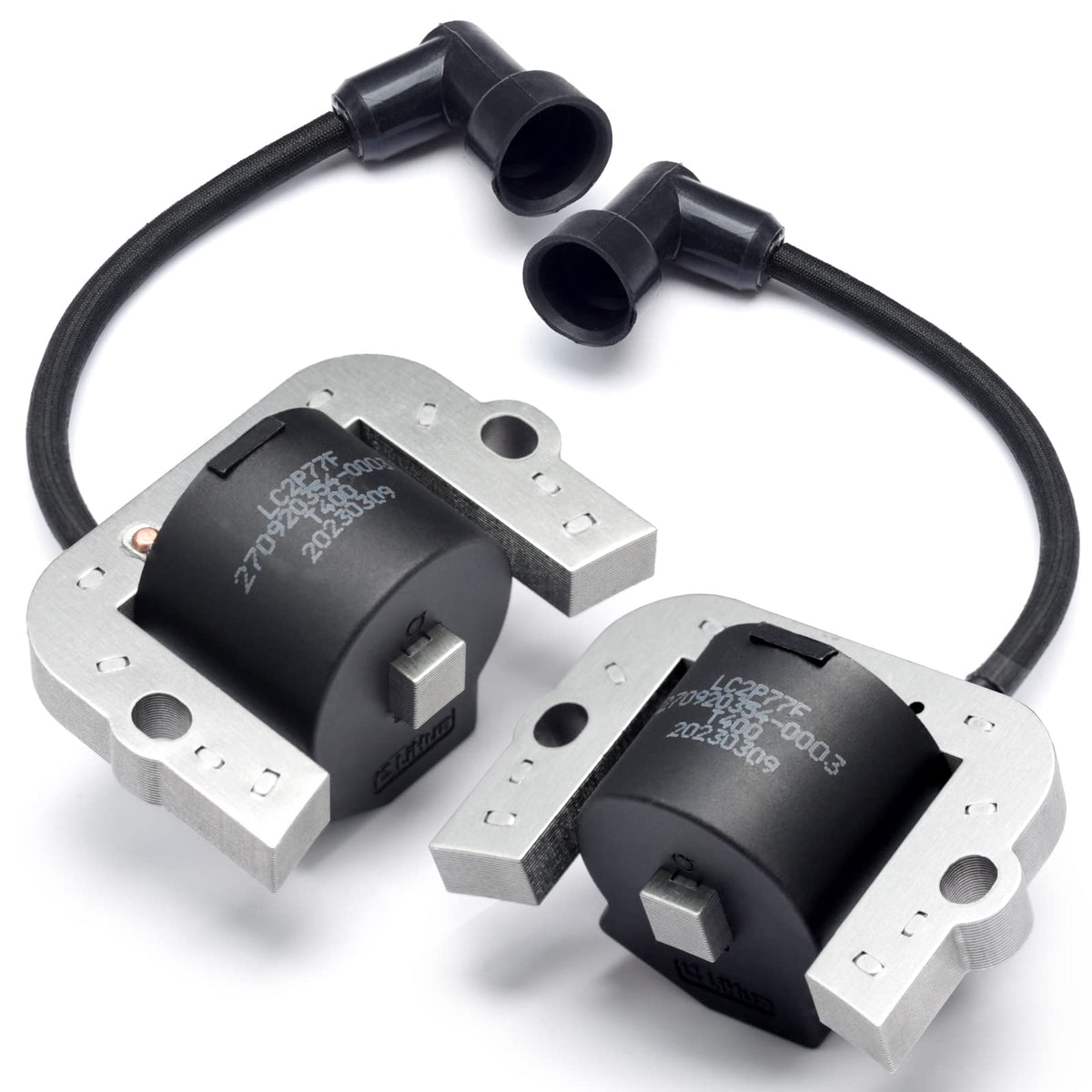 Dusdel ignition coil module fitted to Toro-Exmark mower showing compatibility.