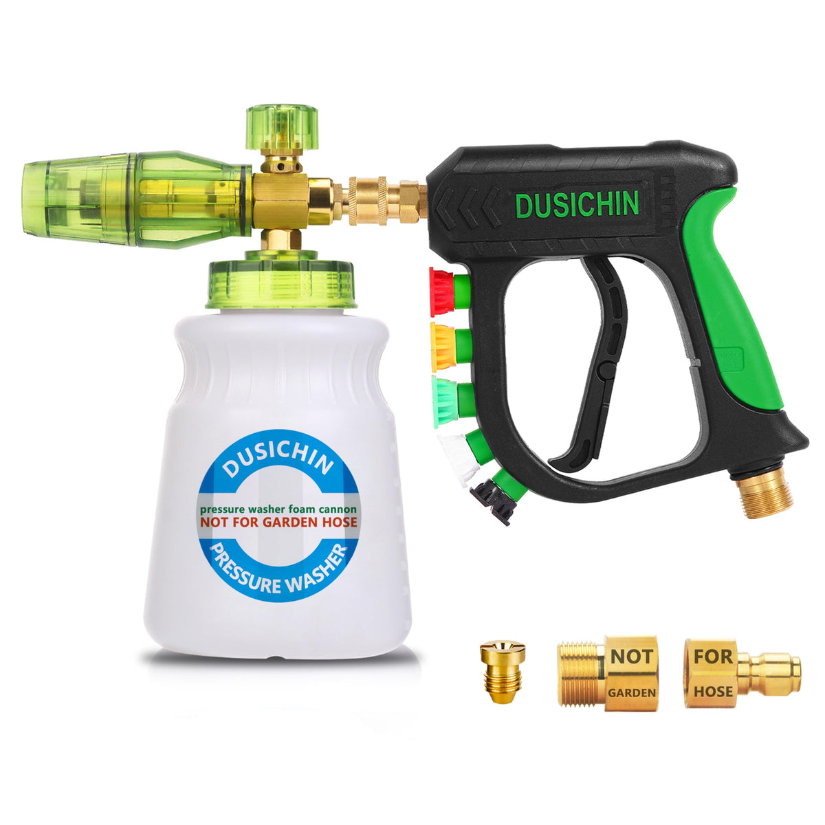 DUSICHIN foam cannon with 1L bottle for thick car wash foam.