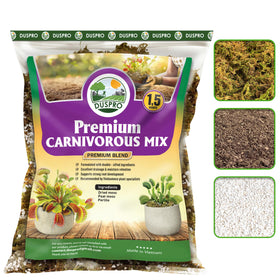 Duspro carnivorous soil mix with forest moss supports moisture retention.