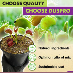 Duspro perlite inclusion improves drainage and root airflow.