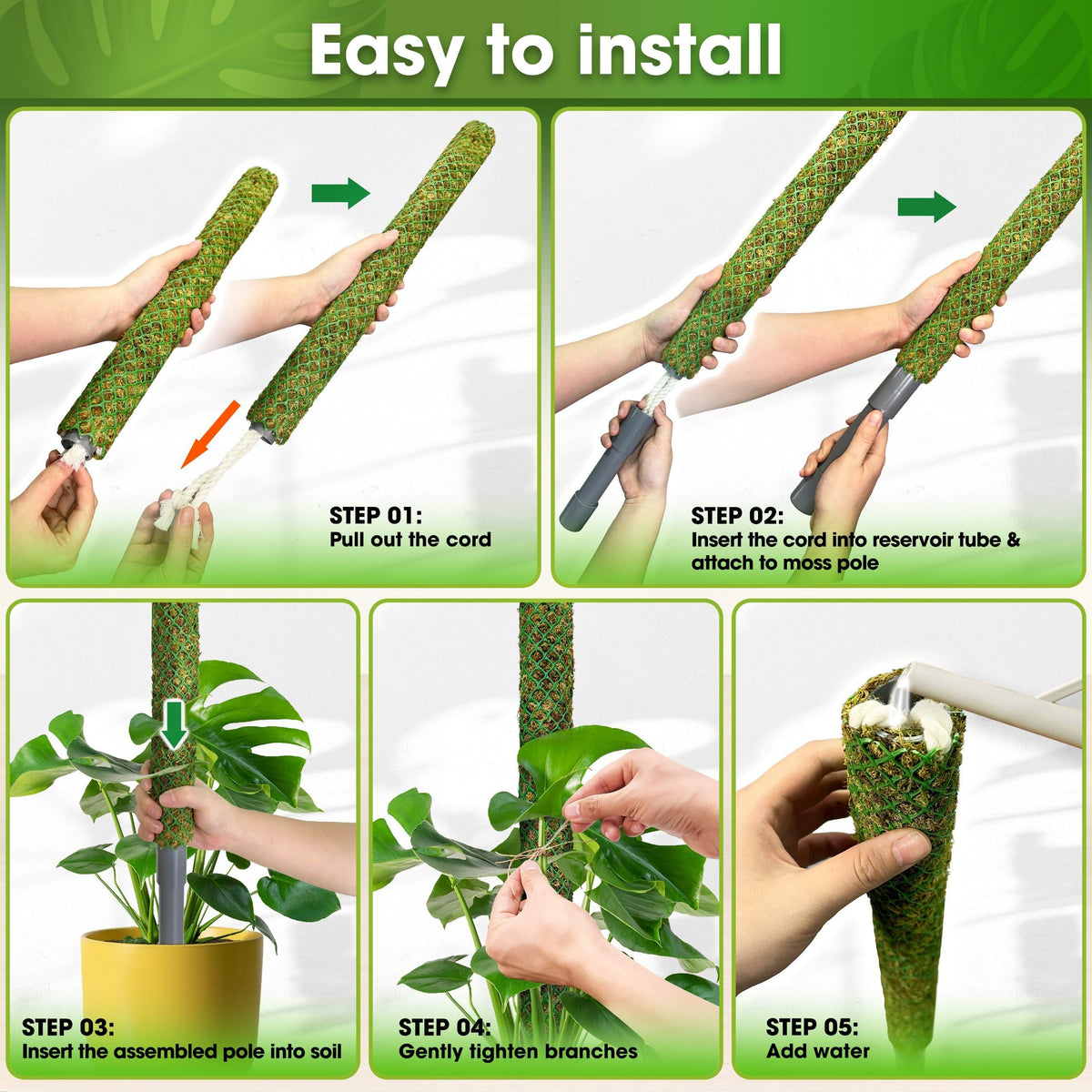 Duspro durable PVC stake resists rust and rot for long-lasting use.