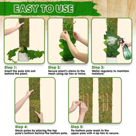 Duspro moss pole suits Monstera, Philodendron, ivy, and other climbing plants.