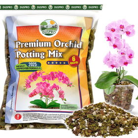 Duspro orchid potting mix with forest moss supports moisture for healthy roots.