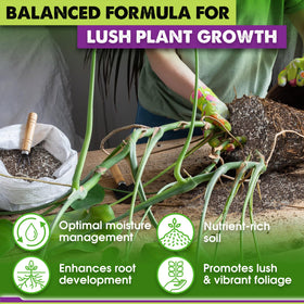 Duspro Recycle 2qrt coco coir fibers support moisture and root health