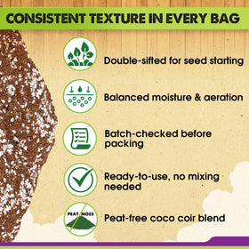 Duspro Seed Starter Mix setup demonstrates ready-to-use convenience for beginners.