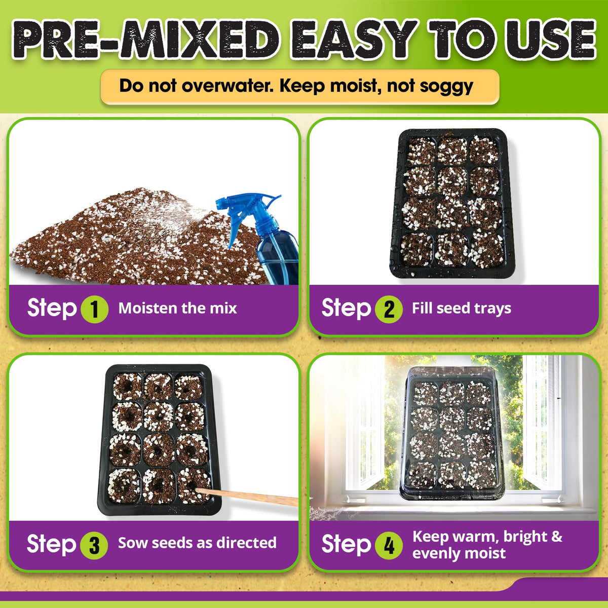 Duspro Seed Starter Mix ideal for indoor seed starting and propagation trays.