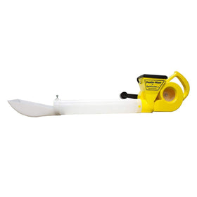 Dustin-Mizer garden dust applicator demonstrates lightweight design for easy under-leaves coverage.