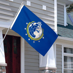 Dutern Super Earth Flag 3x5 indoor decor ready to hang on wall or desk