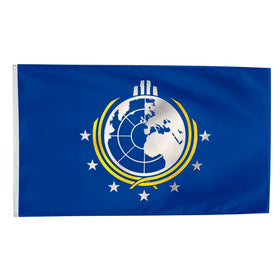 Dutern Super Earth Flag 3x5 outdoor display with bright color and breezy durability