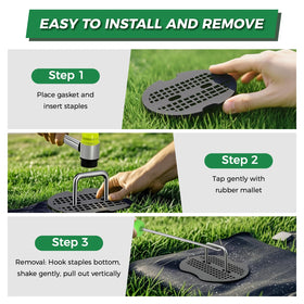 DUUKFE sharp-end stakes penetrate soil smoothly for quick setup.