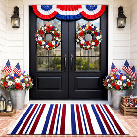 Duraaamo Memorial Day doormat welcomes guests at the front porch.