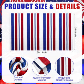 Duraaamo outdoor entryway rug with blue-red-white stripes enhances curb appeal.