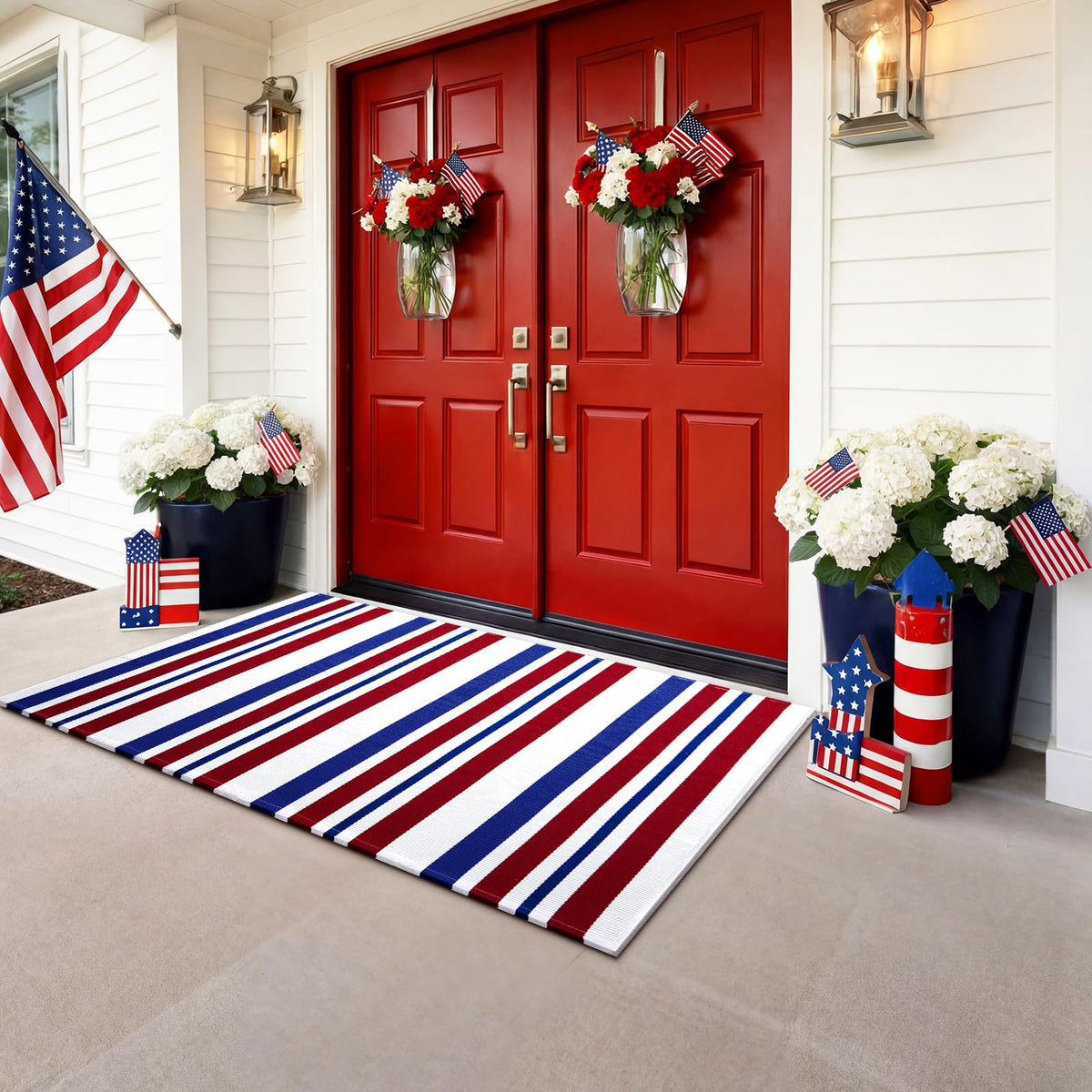 Duraaamo washable patio mat for easy cleaning and daily use.
