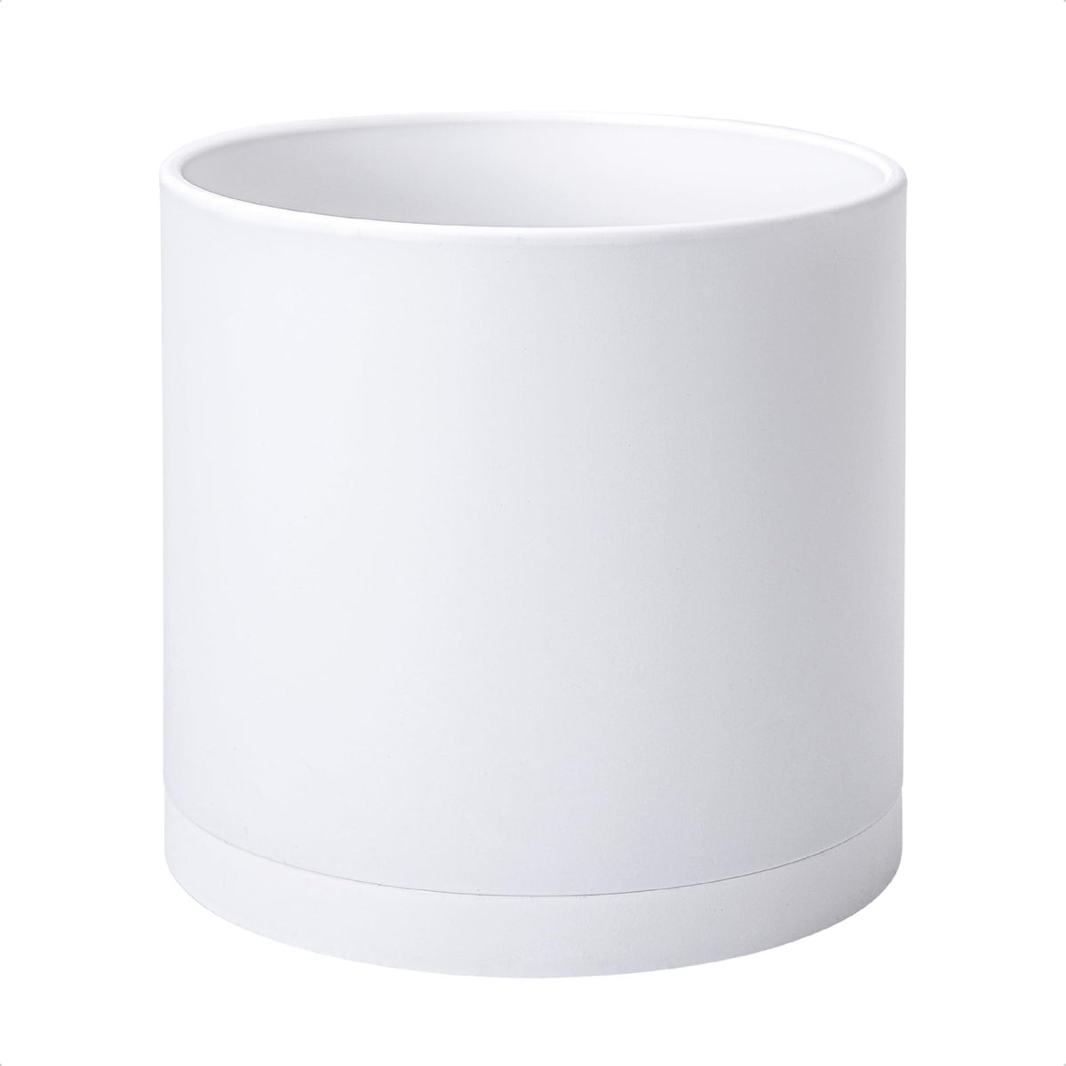 D'vine Dev 12-inch white planter with drainage hole for healthy soil.