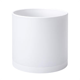 D'vine Dev 12-inch white planter with drainage hole for healthy soil.