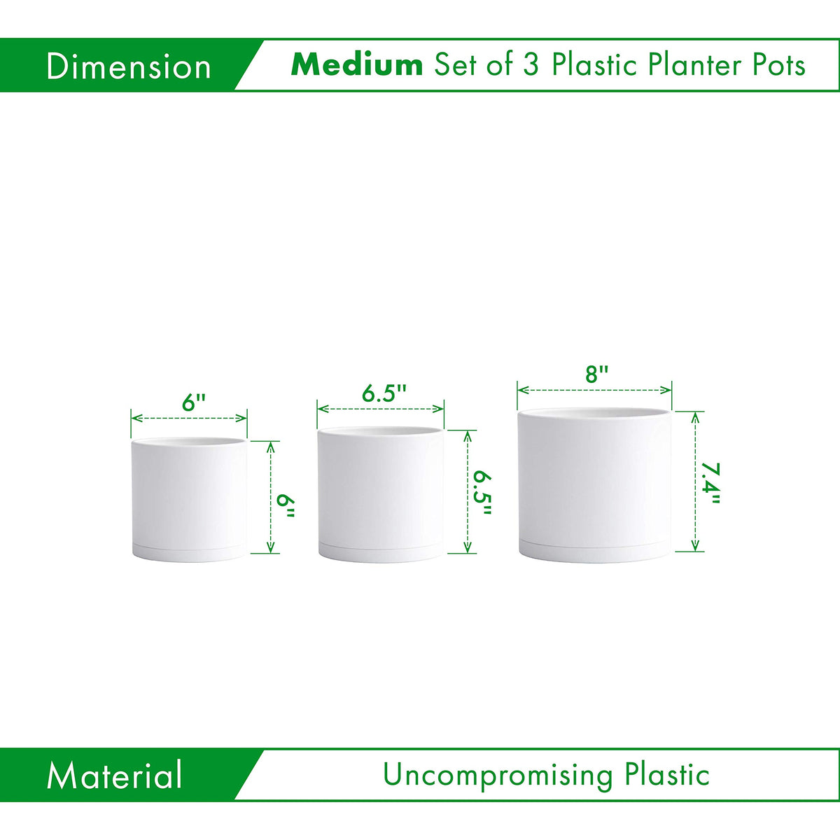 D'vine Dev 6.5 inch planter with drainage hole supports compact greenery.