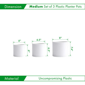 D'vine Dev 6.5 inch planter with drainage hole supports compact greenery.