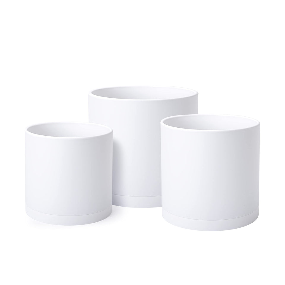 D'vine Dev 6 inch planter with drainage hole, ideal for small herbs.