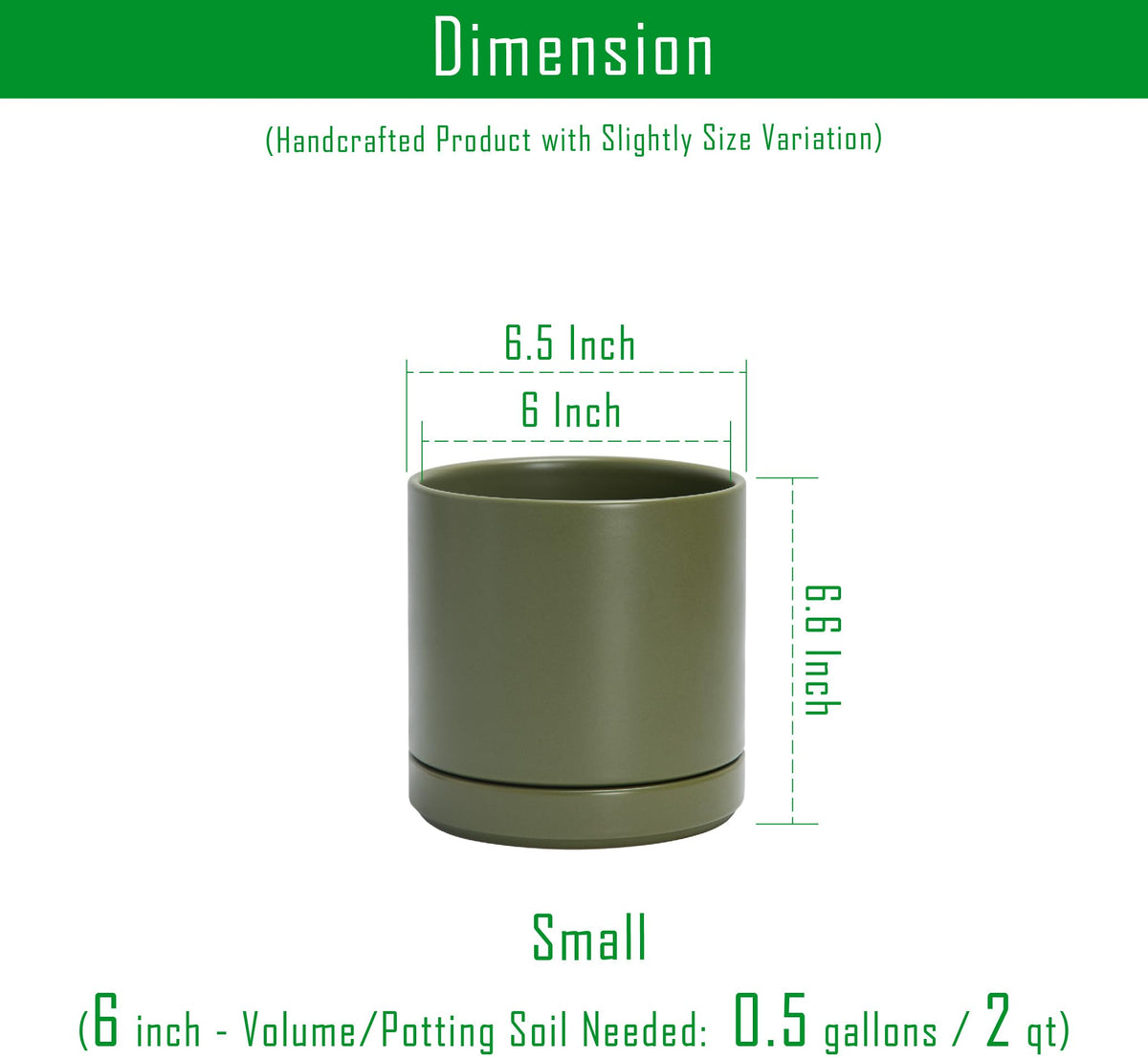 D'vine Dev indoor cylinder olive planter, ideal for shelves or desks.