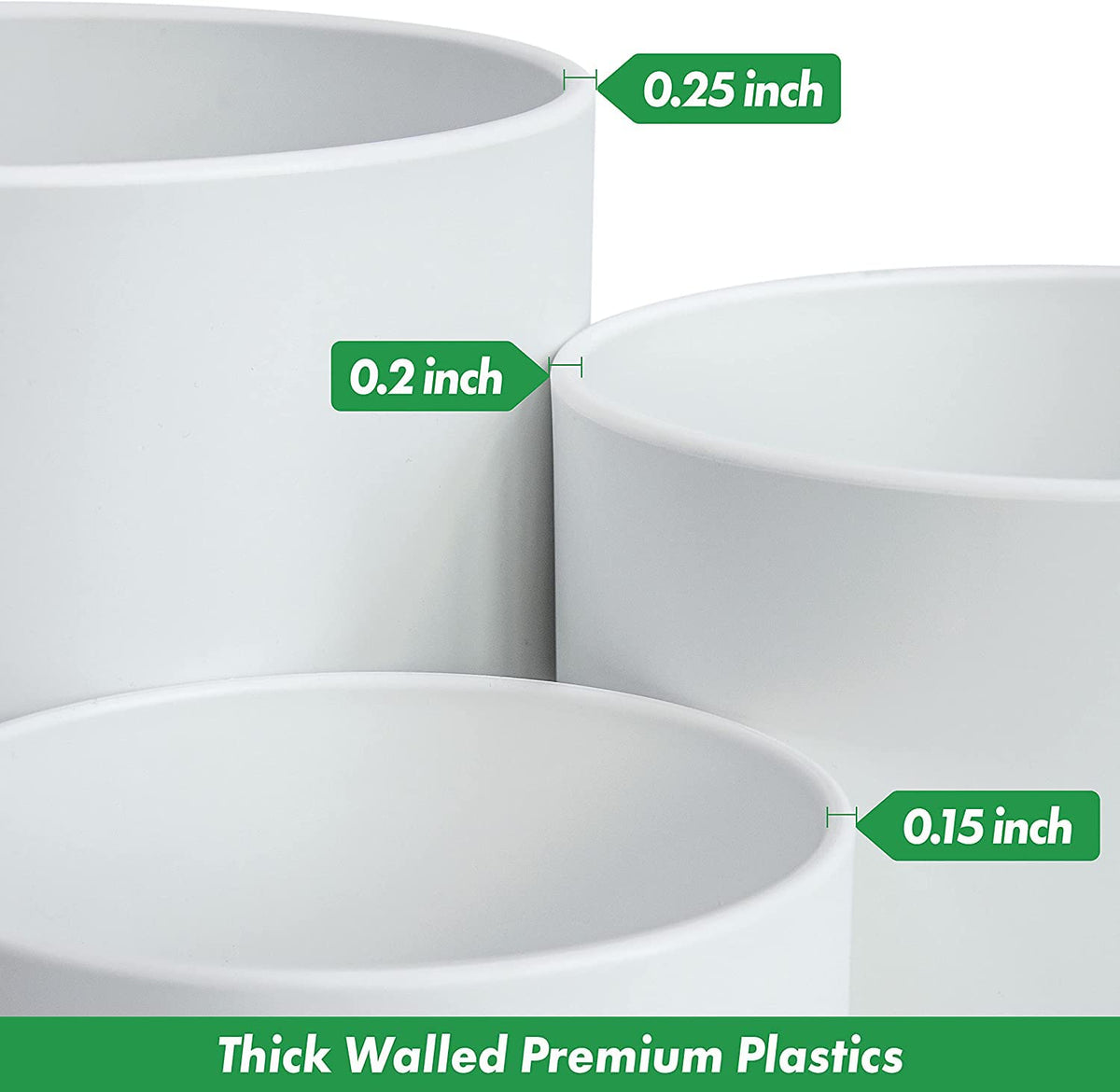 D'vine Dev matte finish plastic planter is lightweight yet durable.