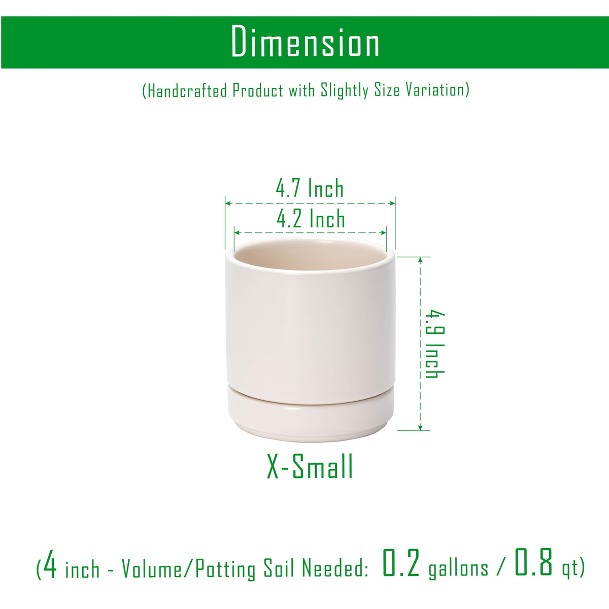D'vine Dev oatmeal planter pot with mesh drainage and saucer included