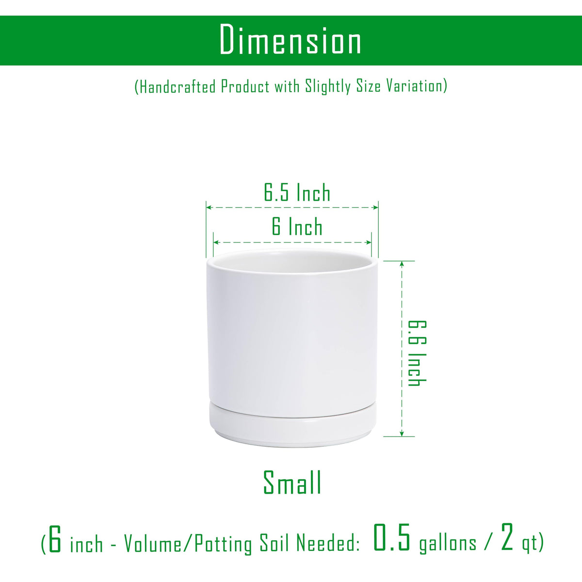 D'vine Dev ceramic pot with drainage hole and saucer keeps moisture manageable.