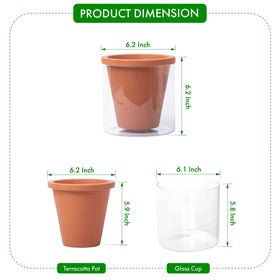 D'vine Dev set of two self-watering pots for compact spaces.